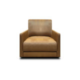 Raffa Leather Swivel Club Chair