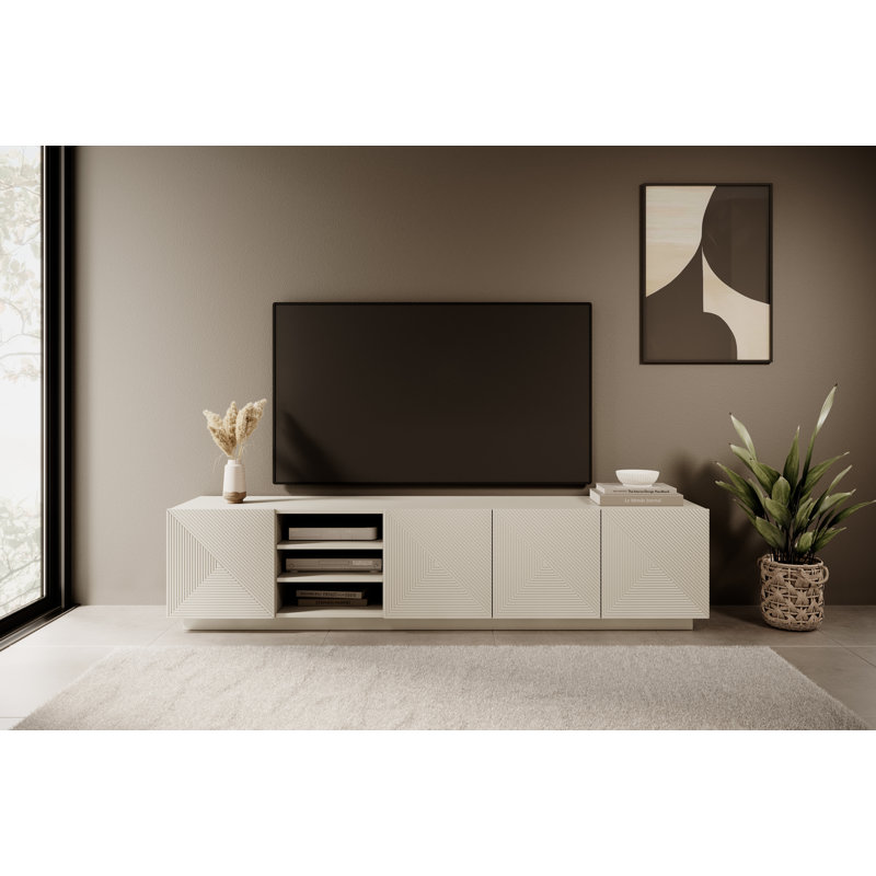 Augenijus Unfinished TV Stand for TVs up to 55", Cashmere