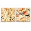 Coralien - Ensemble de 2 collages carrés abstraits-102162450-102162455