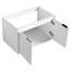 Meuble-lavabo blanc en contreplaqué - 30 po, portes pour salle de bain compacte, rangement inférieur au mur, salle de bain confortable