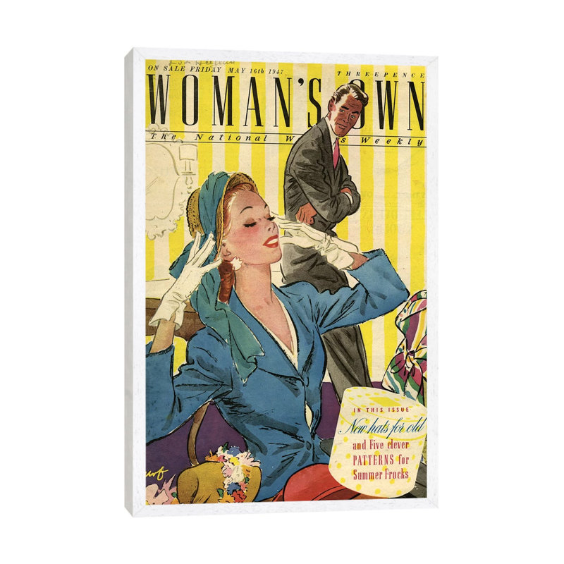 1947 UK Woman's Own II Cover by The Advertising Archives - Floater Frame Gallery-Wrapped Canvas Giclée on Canvas, White
