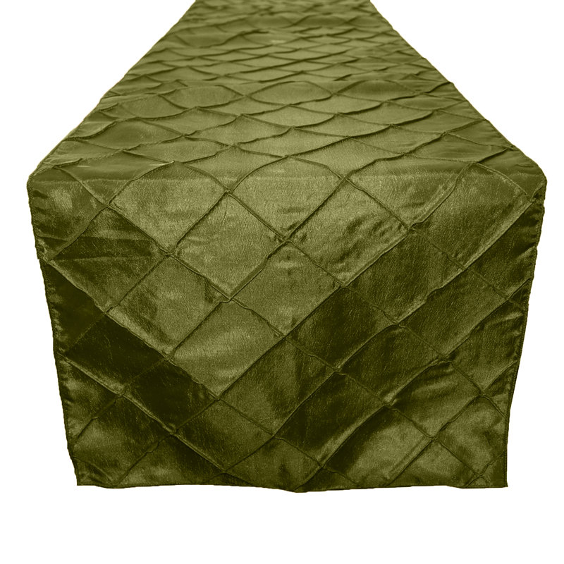 Solid Color Table Runner, 120" x 12", Olive
