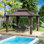 Pavillon de jardin à toit rigide double Kozyard Caesar avec rideau d'intimité et moustiquaire