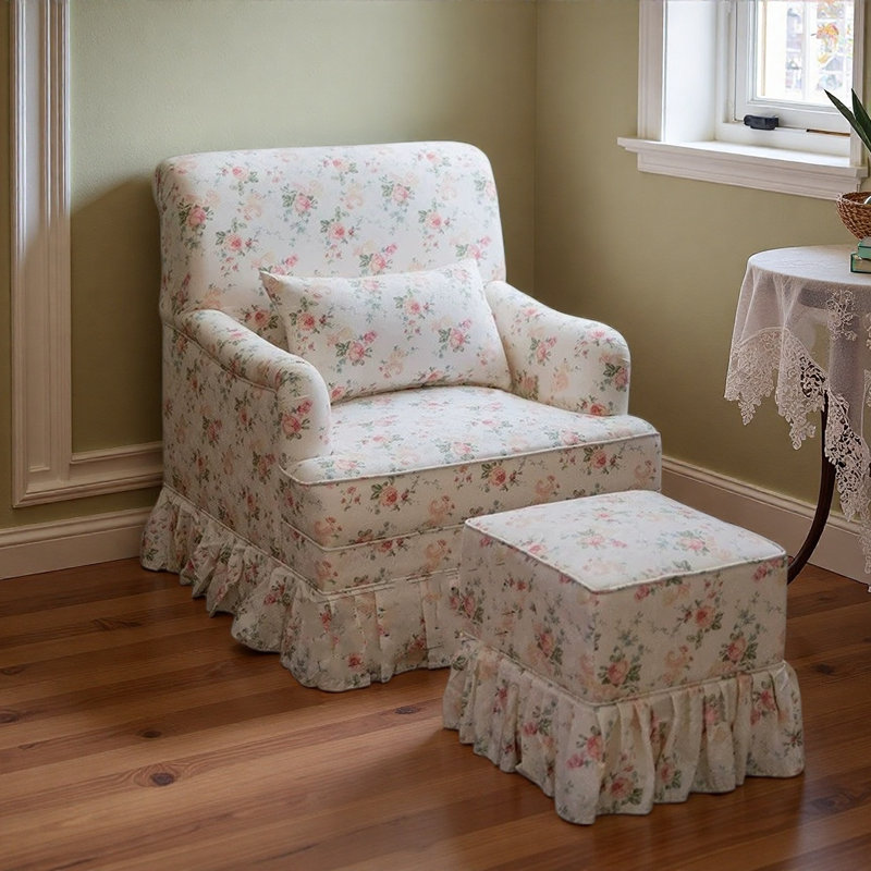 Fauteuil simple avec repose-pieds Rustic