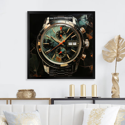 «Green Luxury Watch Jet Jewel», impression d'art mural tendance