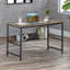 Seabeck 120cm W Rectangle Computer Desk Industrial Rustic Brown Home Office Furniture