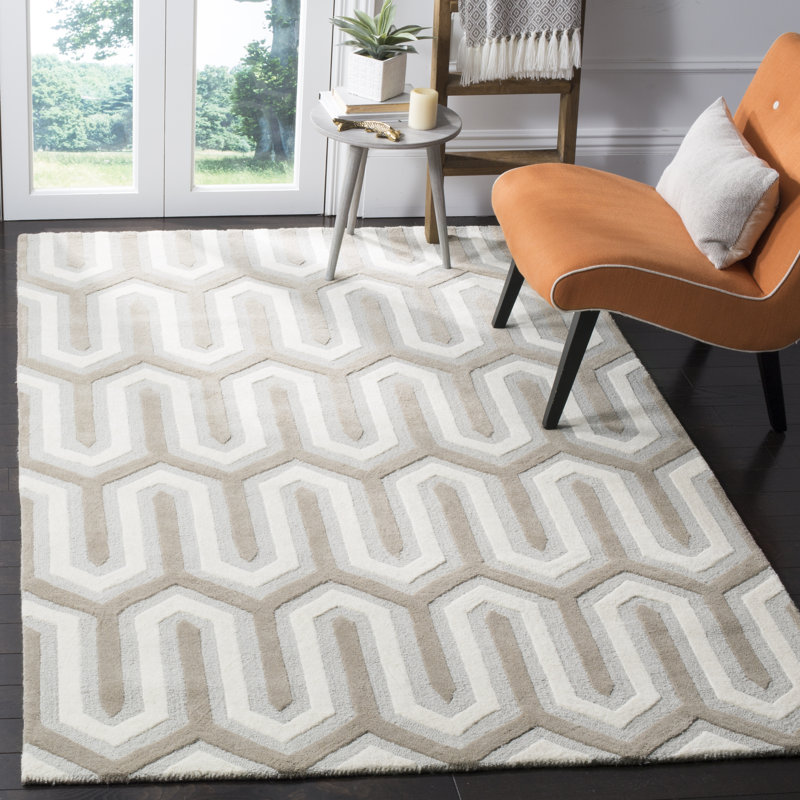Altair Geometric Wool Hand Woven Area Rug, Rectangle 152 x 244 cm