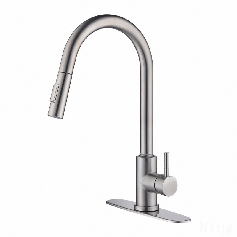 Robinet de cuisine tactile avec douchette rétractable