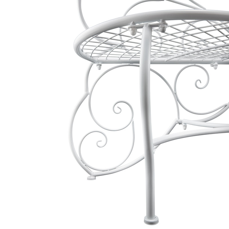 Banc de jardin en fer Breena, Blanc