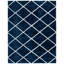 Geometric Power Loom Navy/White Area Rug-1634051588