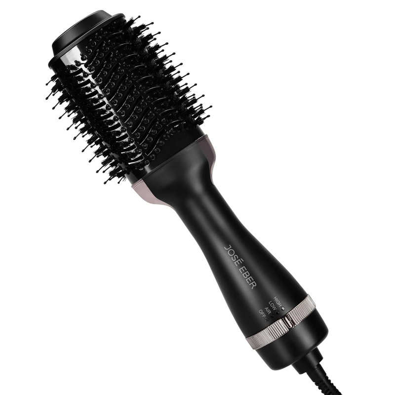 Jose Eber: brosse de soufflage Air Style - noire - les styles d'outils, sèchent et volumisent en 1 étape, la technologie ionique antistatique, 3 réglages de température et 2 vitesses