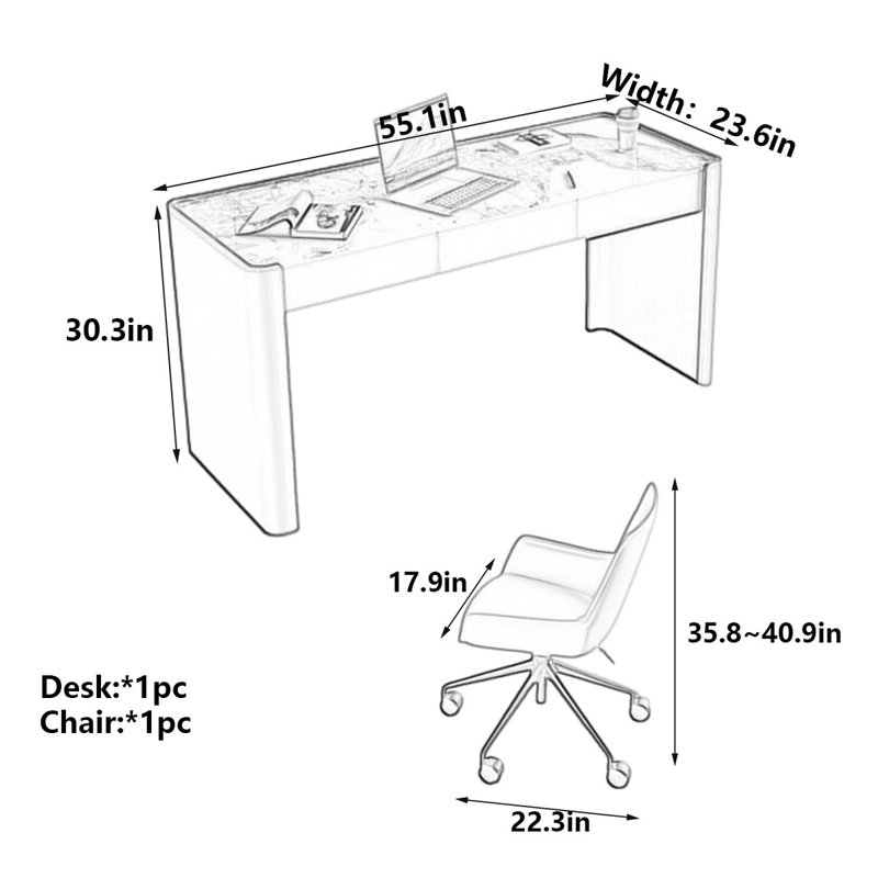 Ellender, 30.3" H x 55.1" W x 23.6" D