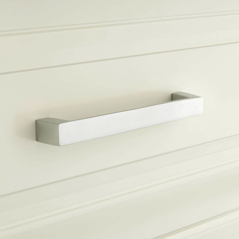 Modern Brushed Nickel Solid Brass Cabinet Bar Pull