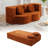 Boneless 76" Convertible Folding Sofa Bed, Twin Compression Sleeper Sofa with 2 Pillows, Floor & Futon Boneless Loveseat Couch with Linen Fabric & Foam, Modern Foldable Mattress Couch for Living Room, Guest Use, Office, Apartment, Small Space-1972411641