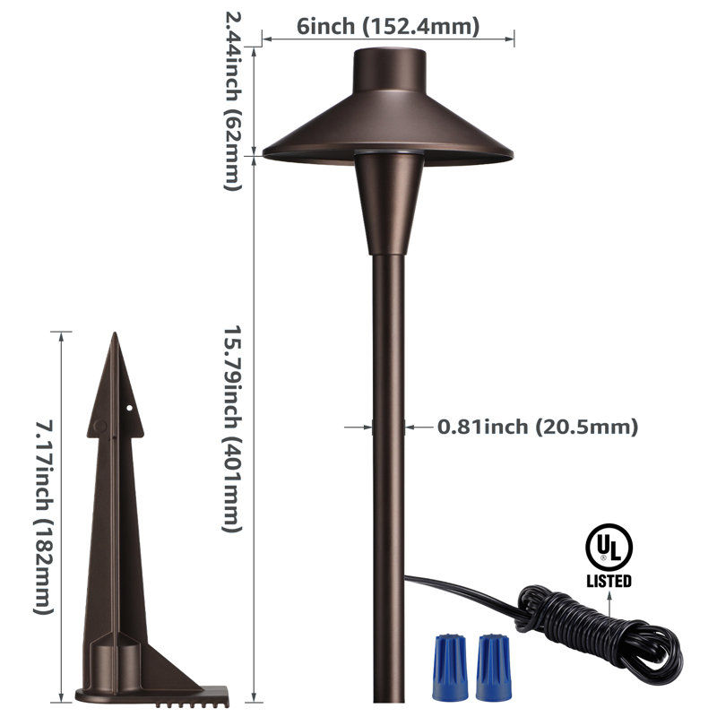 LED Landscape Light, Color Temperature Selectable Low Voltage Waterproof, China Hat