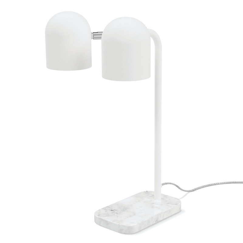 Tandem Table Lamp, White