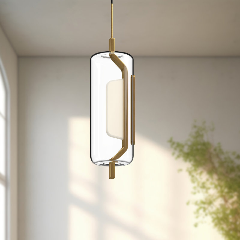Hilo 1 - Light LED Pendant, Brushed Gold