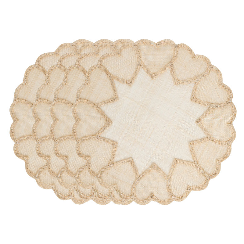 Heart Placemat, Beige
