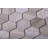 Textured Honeycomb Hexagon Wooden Marble Mosaic Tile-61195743
