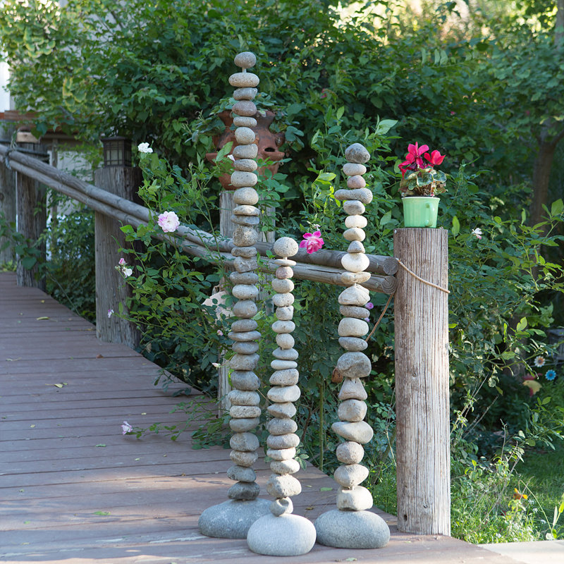 Rock Cairn Tower, 48" H x 8" W x 10" D