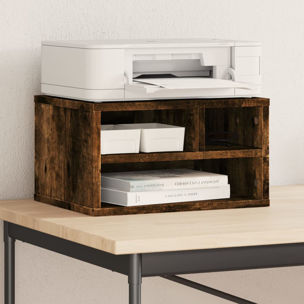 Vidaxl Printer Stand Smoked Oak 40X32x22,5 Cm Engineered Wood - Image 2