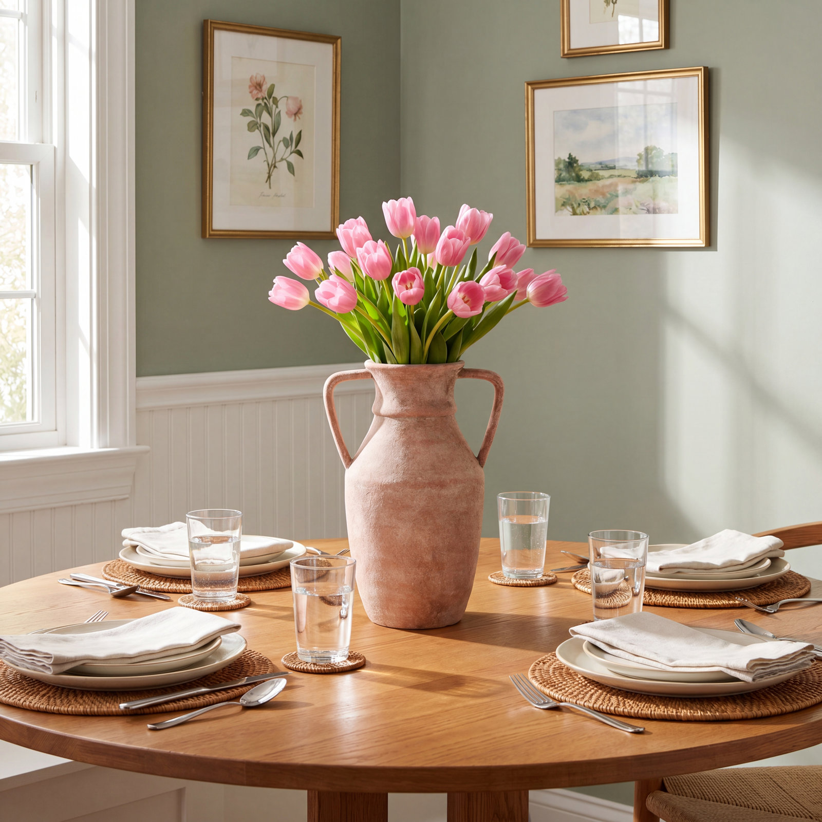 Ceramic Table Vase, 15.9" H x 10.5" W x 8" D