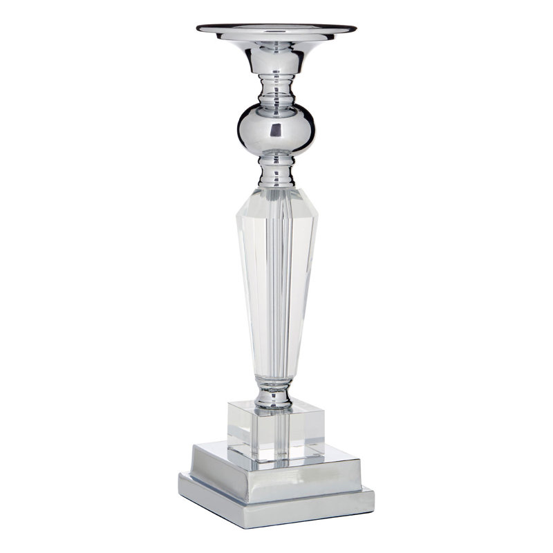 Iron Tabletop Candlestick, 32cm H x 10cm W x 10cm D