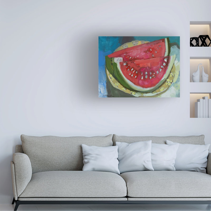 Watermelon V - reproduction sur toile tendue, H 35 po x l 47 po x P 2 po