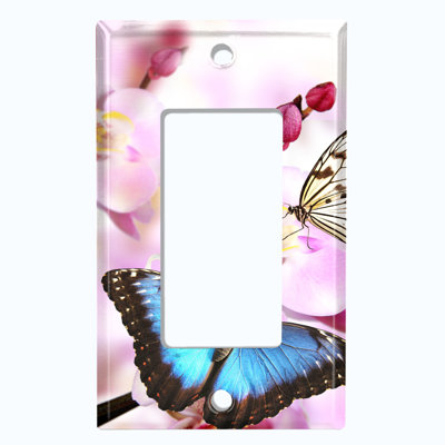 Plaque murale décorative colorée 1 papillon