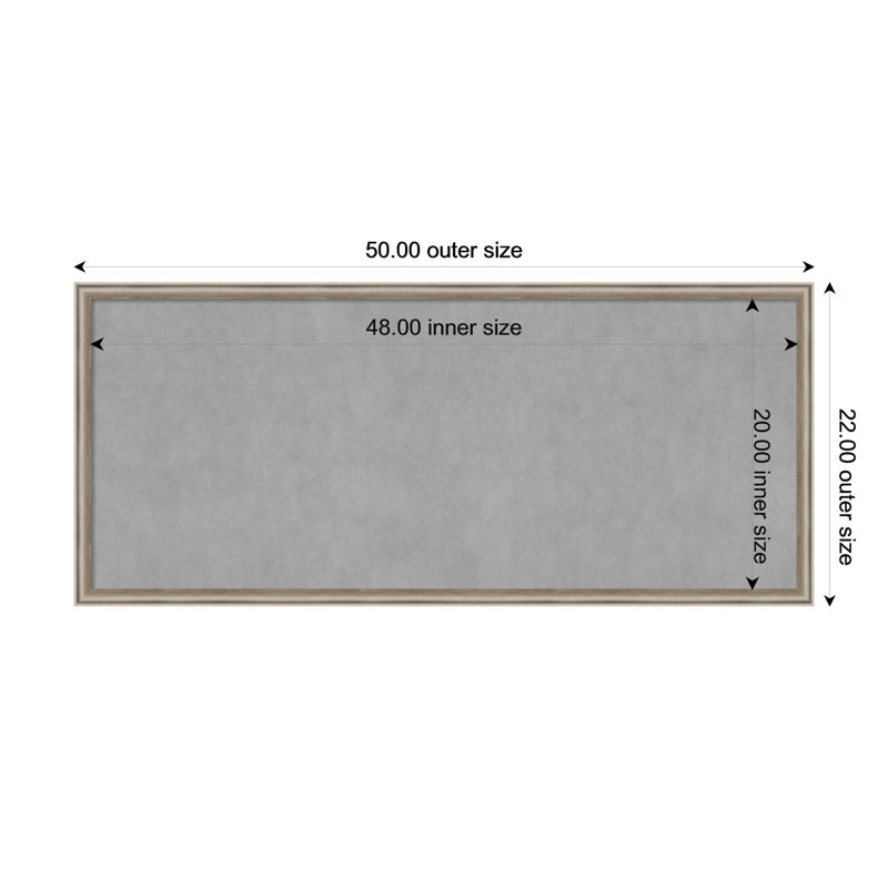 Tableau magnétique Eiten Salon Scoop Pewter, H 22 po x l 50 po