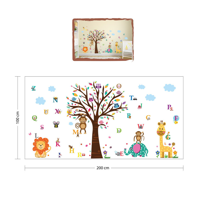 Madeline West Walplus Alphabet and Happy London Zoo Kids Wall Sticker