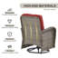 Chaises d'extérieur en rotin de rotin en osier PE avec table d'appoint et coussins Tya-670913173
