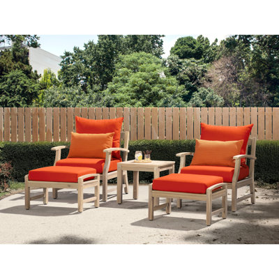 Paulet Acacia 4 - Person Patio Conversation Sets with Sunbrella® Cushions