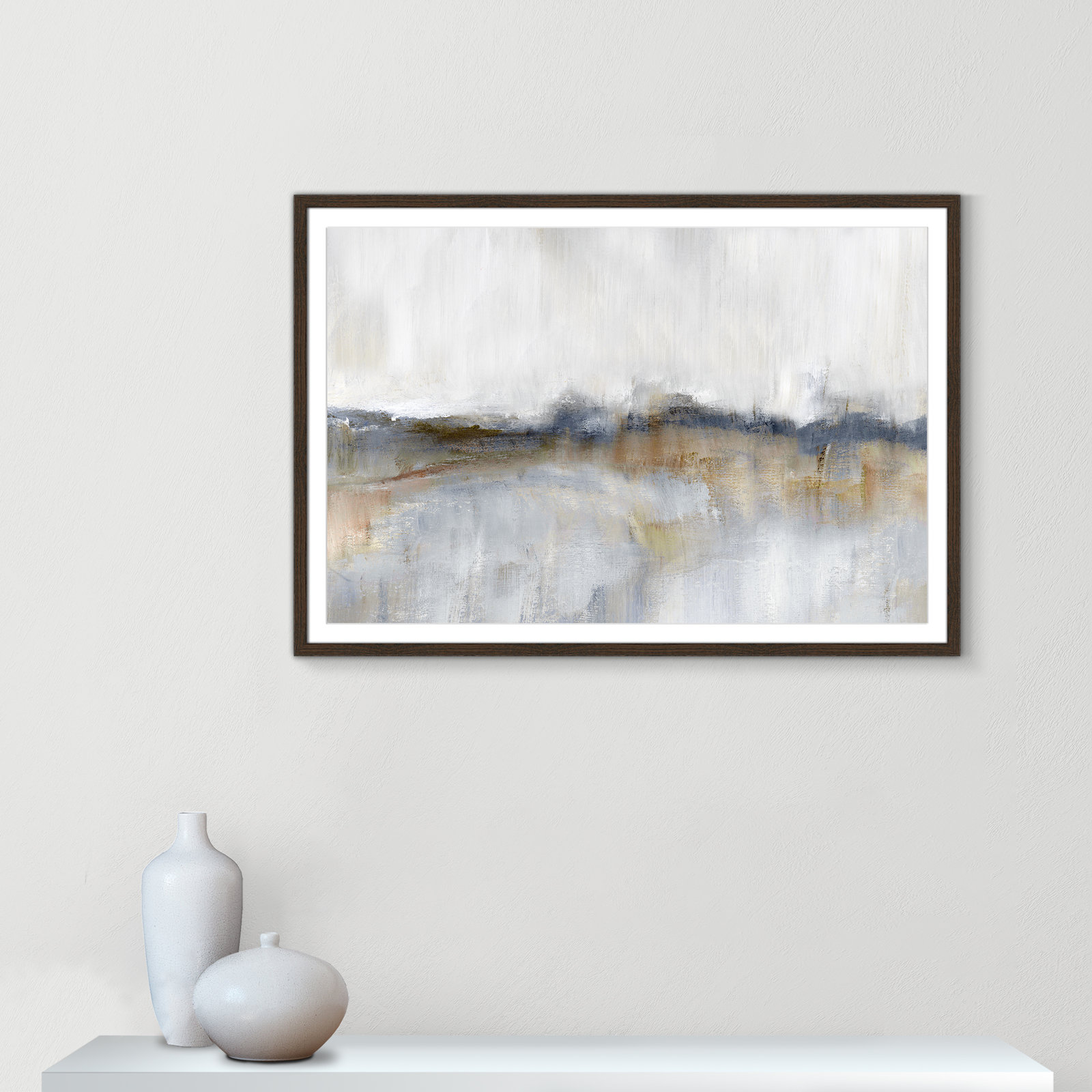 Autumnal Tide Print, 29.5" H x 41.5" W x 0.75" D, Walnut Framed