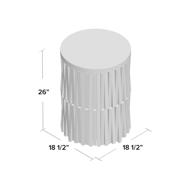 Desert Stone and Metal Round Side Table with Removable Terrazzo Top