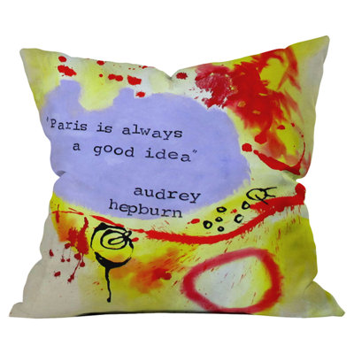 Deb Haugen Paris Outdoor Throw Pillow