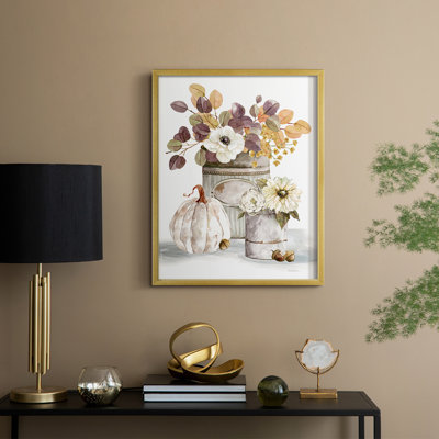 Autumn Arrangement I, reproduction encadrée - bois massif