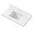 36" White Engineered Stone Vanity Top With Rectangular Ceramic Sink And 4" Backsplash