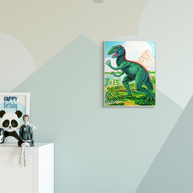 «Ralon Dinosaur Field Art», Plaque murale, H 15 po x l 10 po