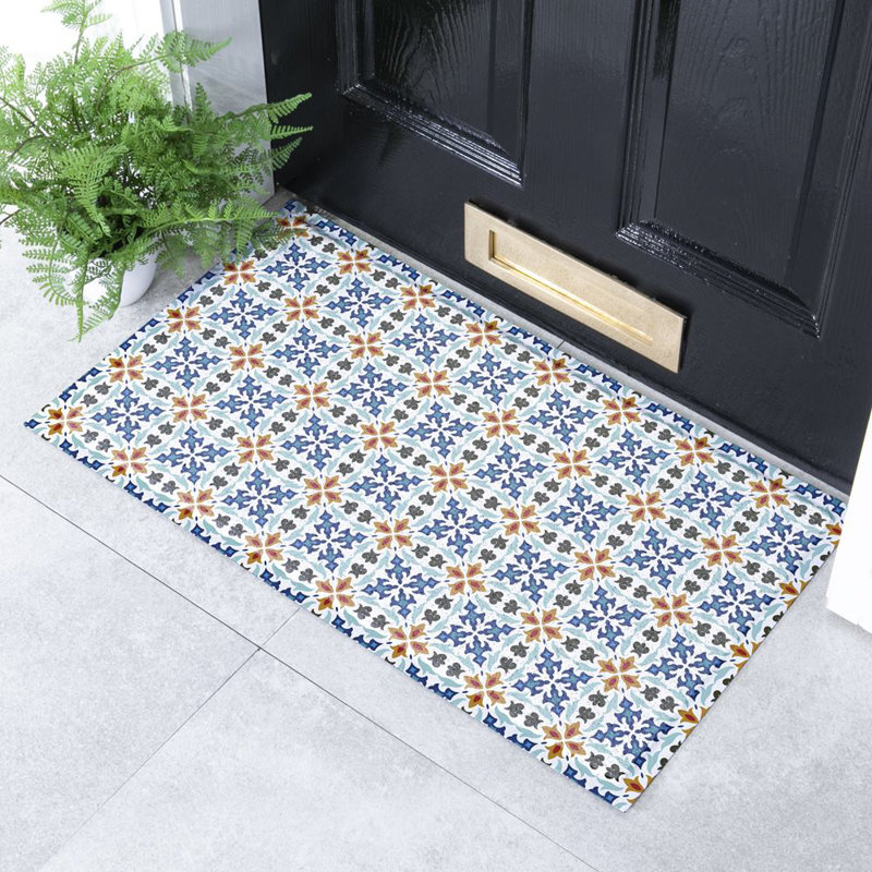 Non-Slip Geometric Shapes Doormat