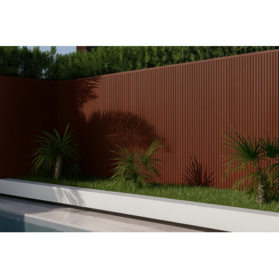 106" x 8.5" Outdoor European Siding System Composite Board Paneling, Weatherproof and UV-Resistant (Set of 2)