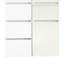Armoire double avec miroir Ely, 4 tiroirs, 71 pouces, mélamine blanche Ely