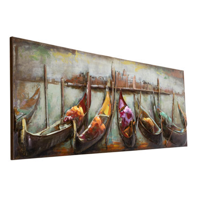 Handmade Coastal Transportation Wall Decor on Metal