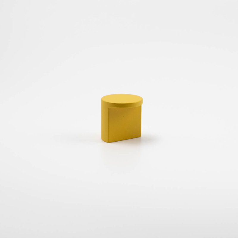 ROUS Hardware Mid-Century Modern Cutout Knob with Sleek Aluminum Design | 1 Count, Sunflower (Yellow) 