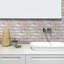 14cm W x 28cm L Aluminum Peel and Stick Subway Tile