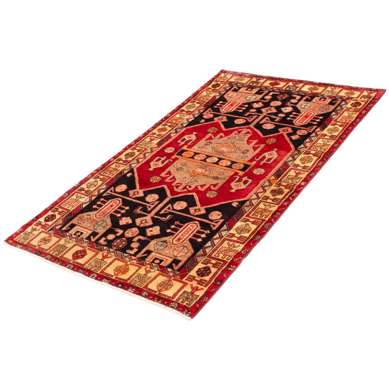 Tapis unique en laine 4 pi 3 po x 7 pi 7 po Yessine