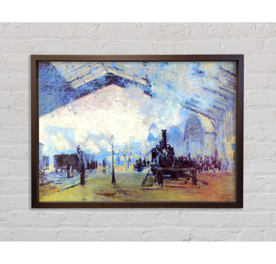 Saint Lazare Bahnhof in Paris von Claude Monet - Einzelbildrahmen Kunstdrucke auf Leinwand