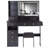 41" Large Size Left Drawer Desktop Vanity Table+Cushioned Stool Dresser Set, 2 AC+2 USB Power Station, Hair Dryer Stand, Extra Large Touch Control LED Mirror, 3-Color Switch, EPA, GCC, UL Certificate-1939605310