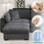 Canapé modulaire surdimensionné avec causeuse, canapé en chenille de 92,12 po-1570926642