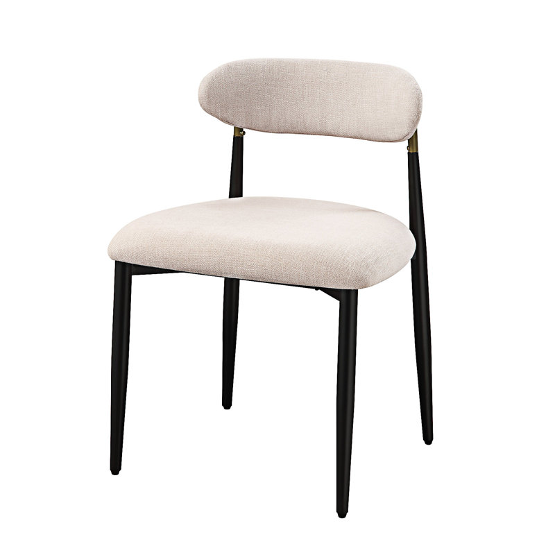 Chaise d'appoint rembourrée (ensemble de 2), Beige